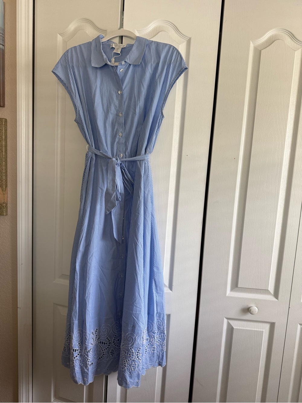 NEW Caroline Constas embroidered cap sleeve dress